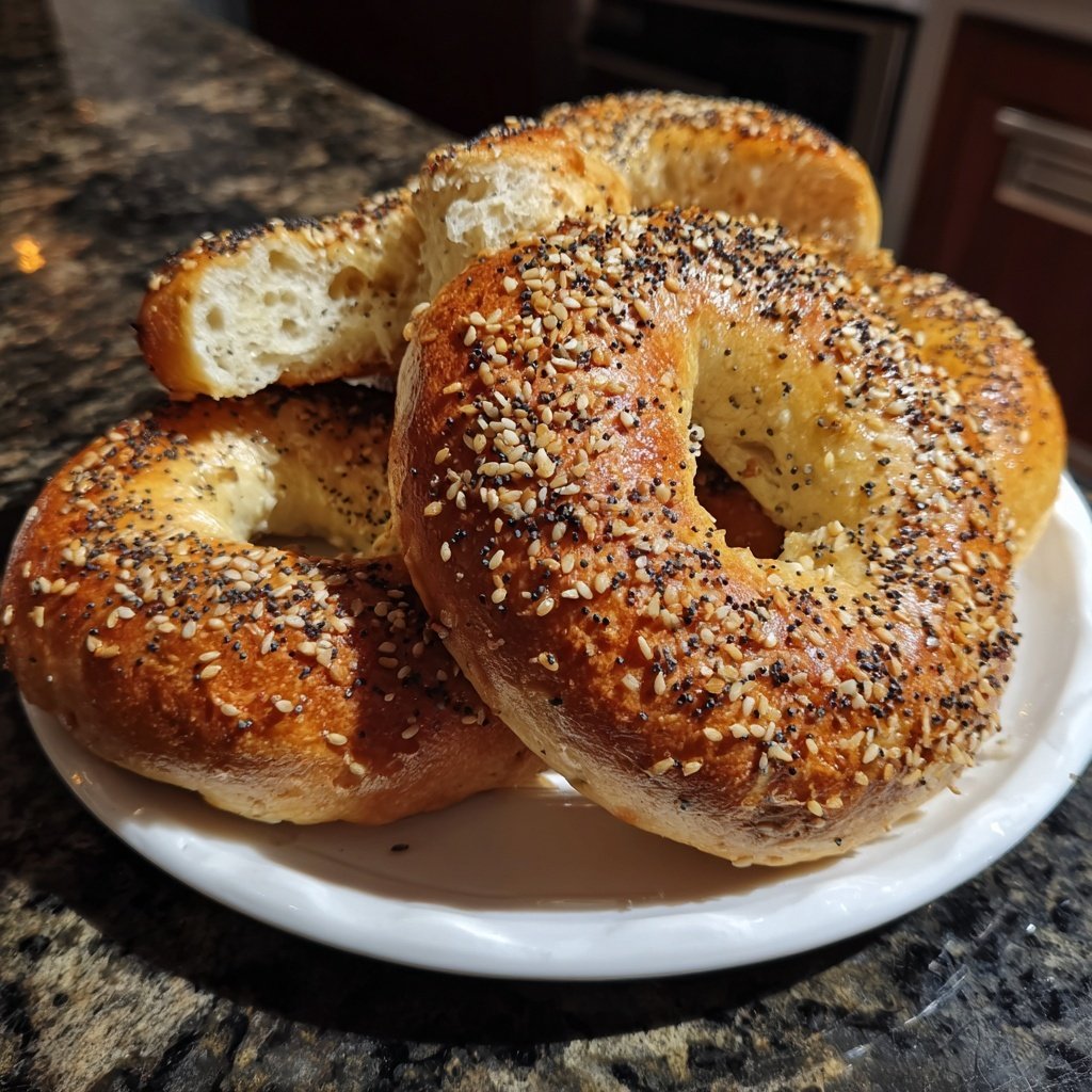 Protein Bagels With Sesame Seeds