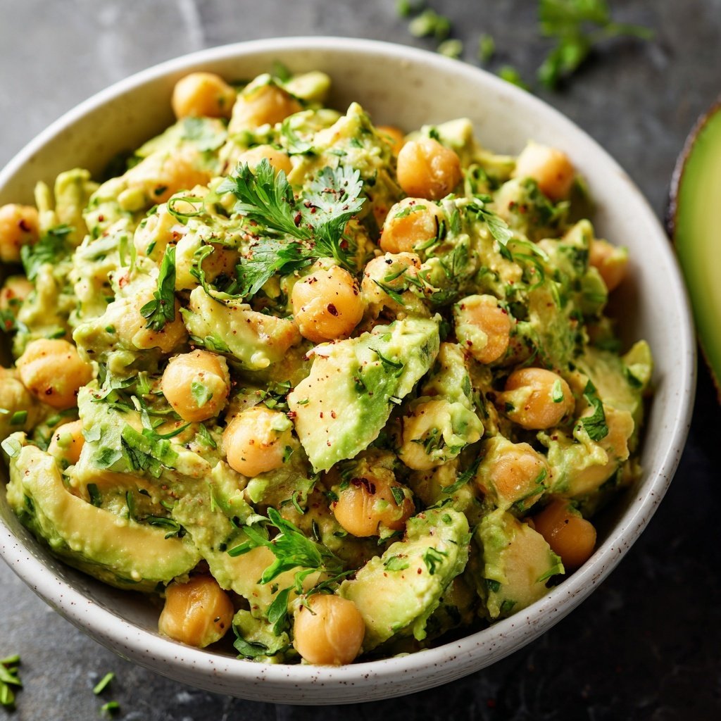 Healthy & Light Avocado Chickpea Salad