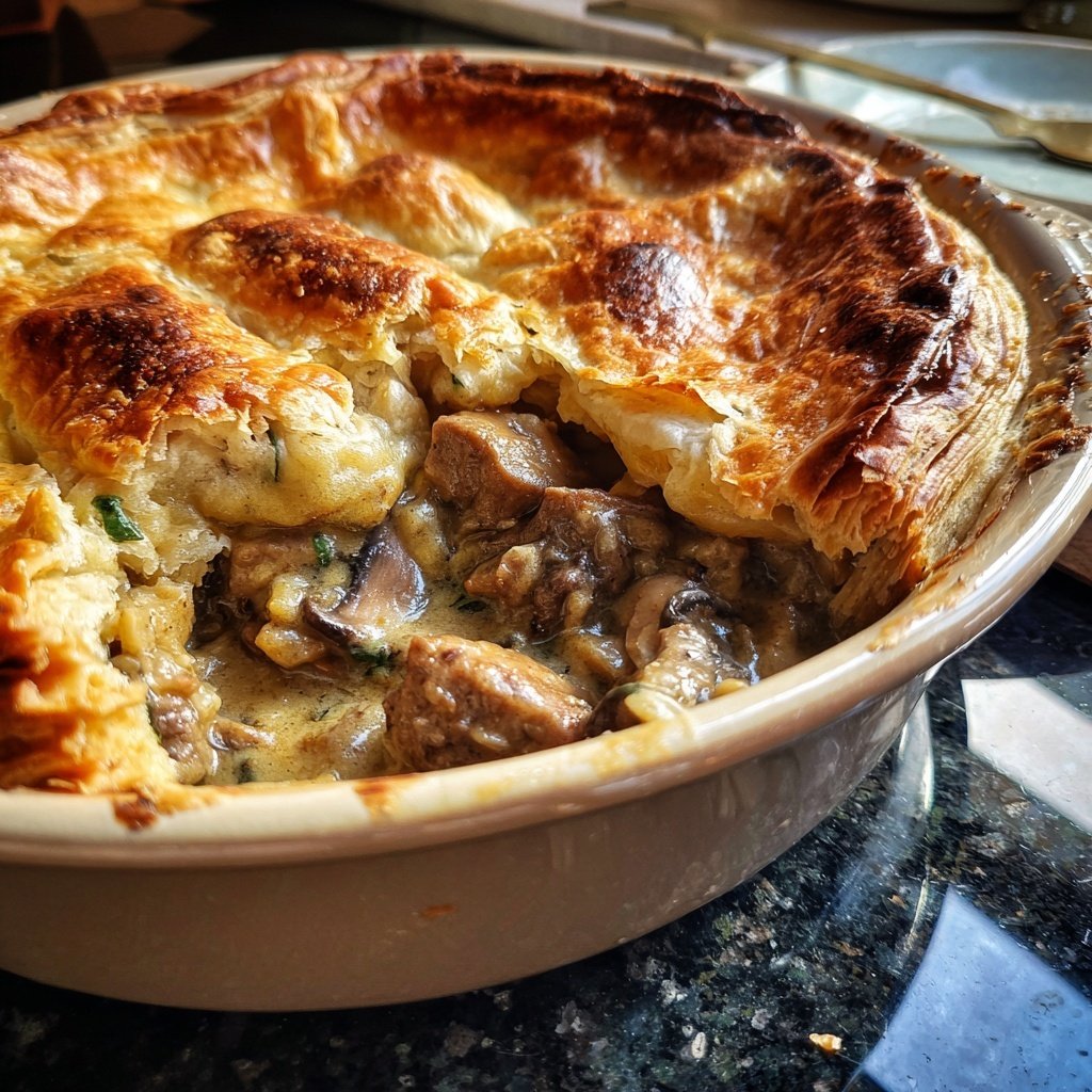 Comfort Food Beef and Mushroom Pot Pie
