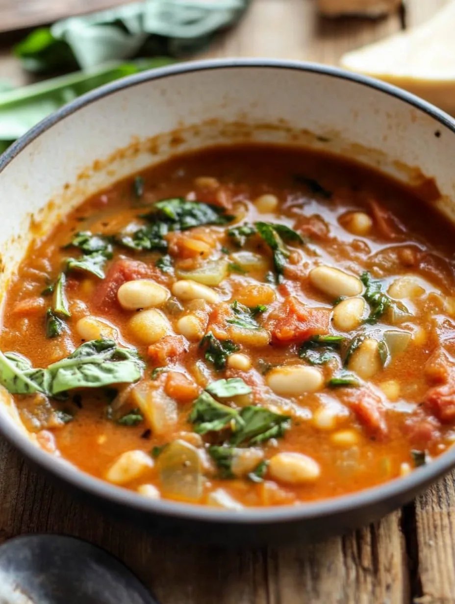 Creamy Vegan Tomato White Bean Stew