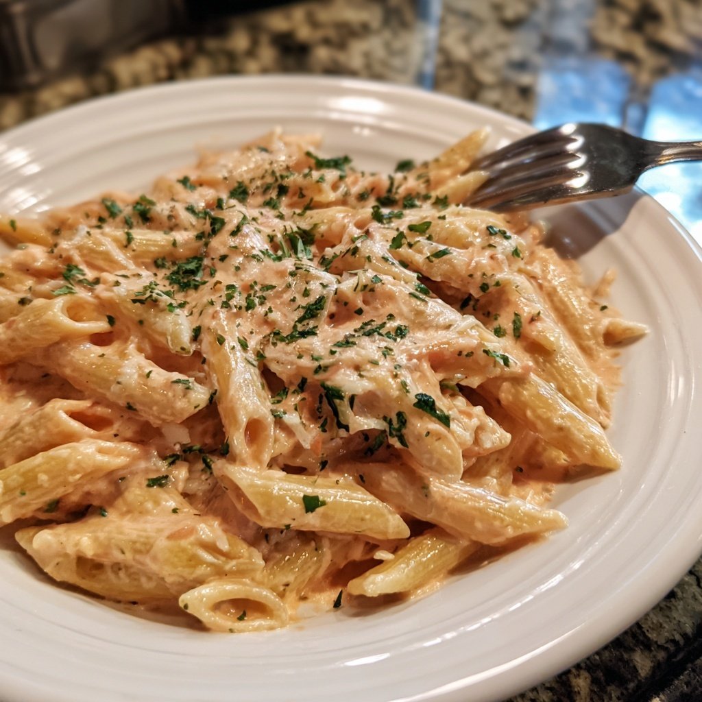 Pink Vodka Penne for Date Night