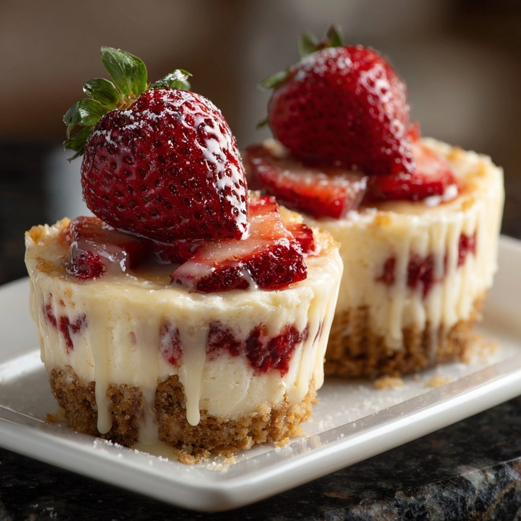 Strawberry Champagne Cheesecake Cups
