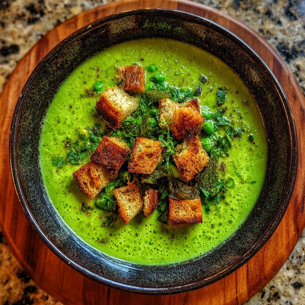 Spring Pea And Spinach Soup