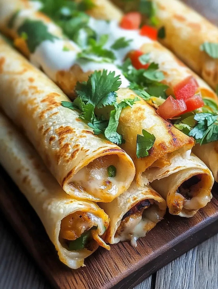 Delicious Crispy Chicken Taquitos