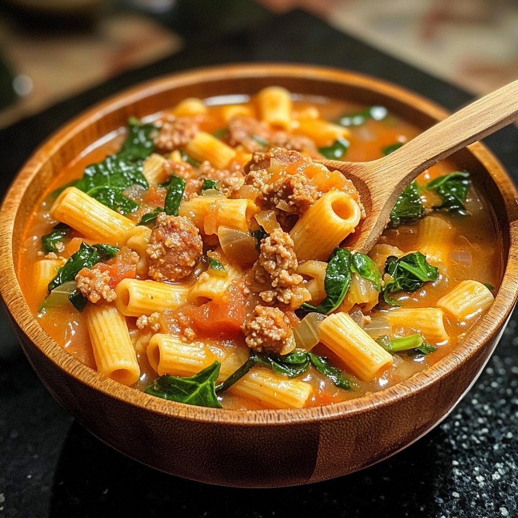 Italian Sausage Pasta Soup